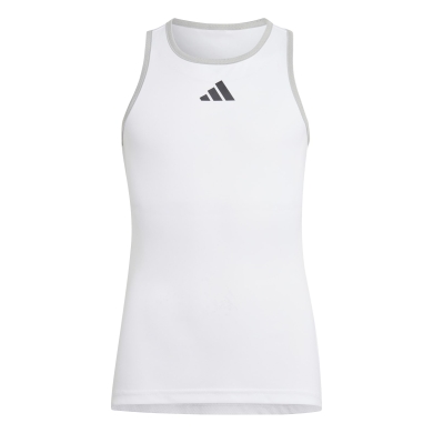 adidas Tank Top do Tenisa Club Racerback biały dziewczęcy